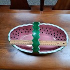Vintage Watermelon Fruit Bowl Dish Ladle McNees Ceramics M-1184 Party Picnic — photo 7