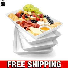 Versatile Stackable Serving Platters - 14" x 9.3" for Effortless Entertaining