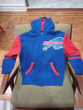 Buffalo Bills Royal Colorblock Full-Zip Hoodie Youth Large 14/16