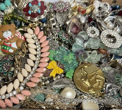 Vintage & Modern Some Signed Costume Jewelry Lot Full Small Priority Box # 4