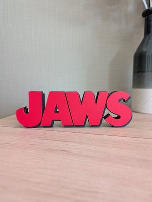 JAWS-Logo (Les Dents de la Mer) - Deko-Platte Kino 3D 19x6cm