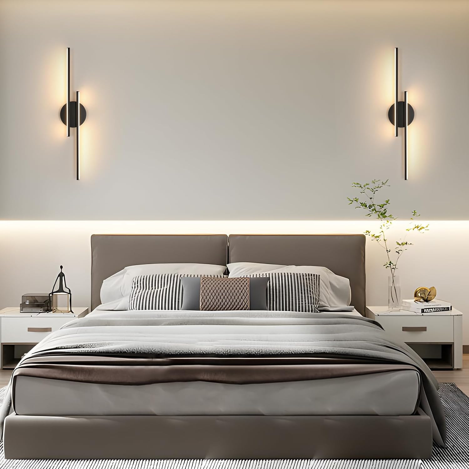 Trend 2024: Applique Da Parete Interno Moderno Nero 24W 60CM LED - 2