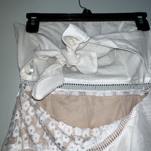NWT Selfie Leslie White Embroidered Dress Size small - 第 7/9 張圖片