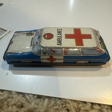 Vintage Tin Lithograph Ambulance Toy Car - 1950-1960