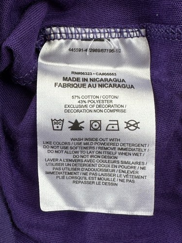 LINFIELD University NIKE DRI-FIT Wildcat Women’s Purple Short Sleeve SHIRT XL - Picture 6 of 6