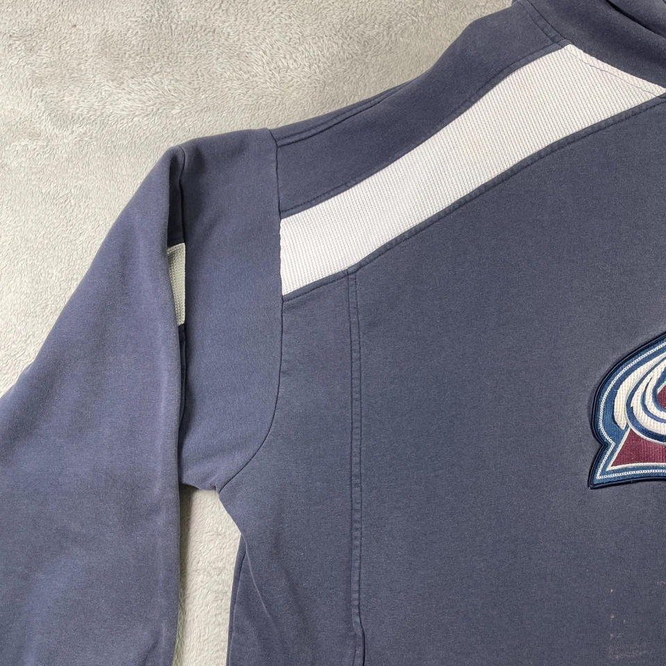 Толстовка с капюшоном NHL Colorado Avalanche взрослая 2XL темно-синий логотип хоккейной команды LS карманы ЧИТАЙТЕ - Изображение 4 из 4