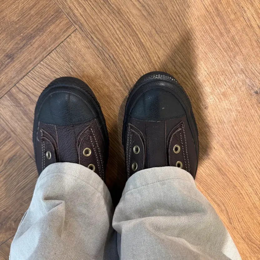 Converse Brown Leather High-Top Sneakers, Size 280mm, Pre-Owned thumbnail 7