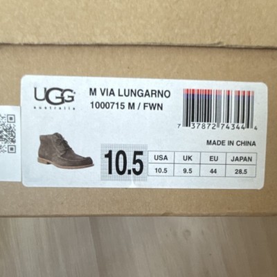 UGG Australia Men's Brown Suede Lace-Up Ankle Boots Size 10.5