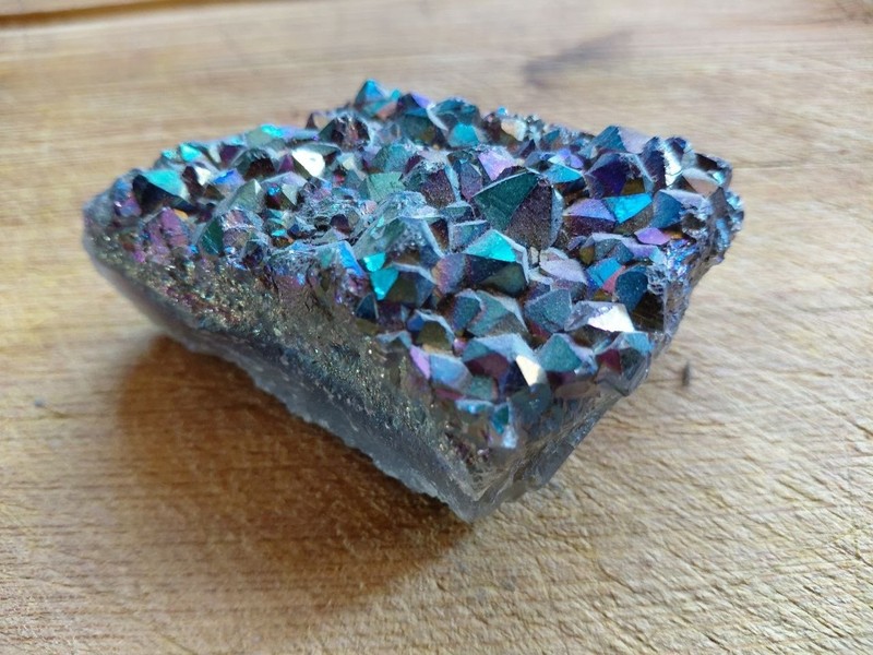 Iridescent Rainbow Goethite Crystal Cluster Mineral Specimen
