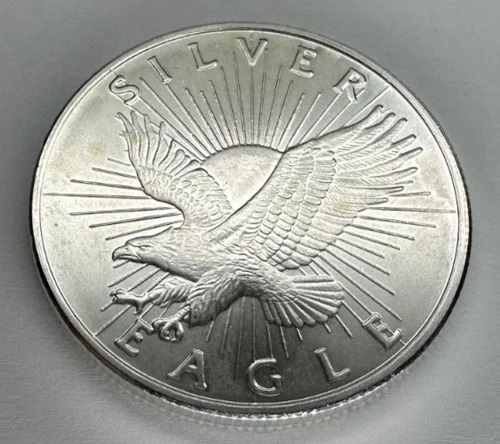 Sunshine Minting 1 Oz .999 Silver Art Bullion Round Flying Eagle NO RESERVE NR