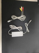 Genuine OEM Nintendo Wii Power Cord AC Adapter RVL-002 and AV Cable RVL-009