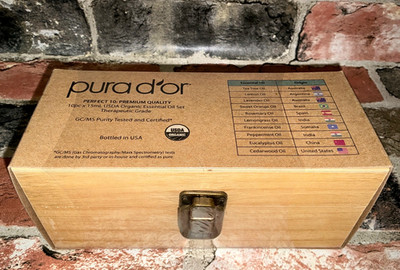 PURA D'OR Perfect 10 Premium Quality Essential Oil Set 10 x 15ml Sealed Wood Box