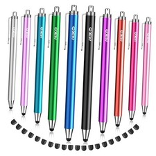 Stylus Pens for Touchscreens, 10 Pack Thin Rubber Tip Stylus multicolored