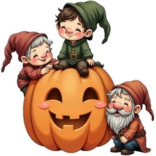 30 Custom Gnomes Halloween Playtime Personalized Address Labels