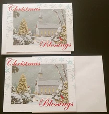 "Lords' Blessing", (2) Leanin' Tree Christmas, NYr Cards, New With (2) Envelopes