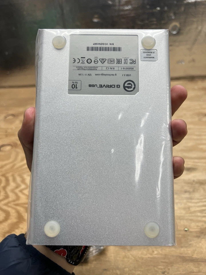 G-Technology 10TB G-DRIVE USB 3.0 Desktop External Hard Drive Silver 0G05016-1 - Image 4 of 4