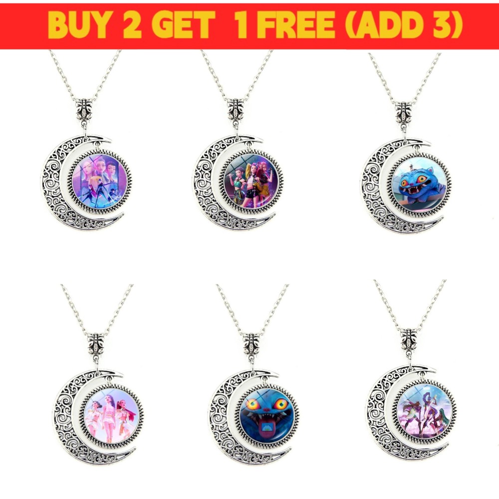 Nuevo KPop Cazadores de Demonios Collar Colgante Suéter Cadena Decoración Accesorios