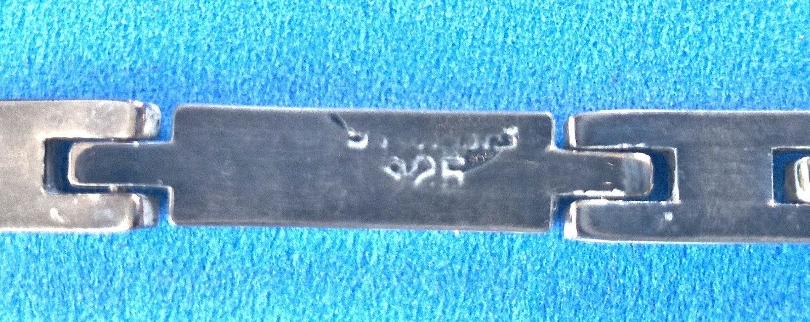 Sterling silver rectangular link bracelet - image 3