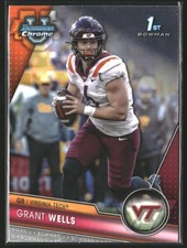 Grant Wells 2023 Bowman University Chrome #194 Virginia Tech Hokies