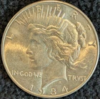 1934 P US Peace Dollar ~  BU ~ Uncertified ~