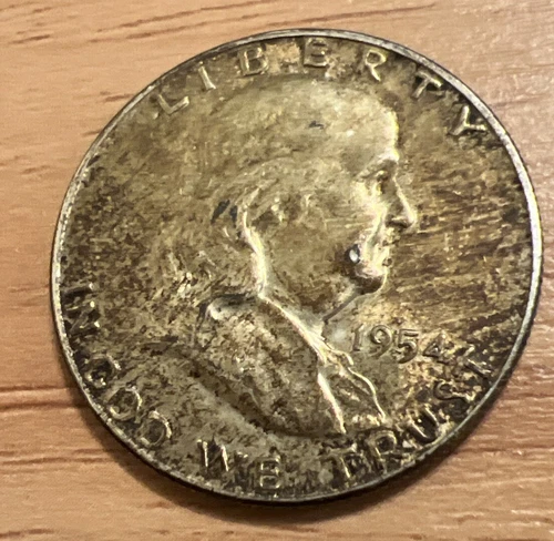 1954-S Franklin Half Dollar BU Nice Toning! L0123