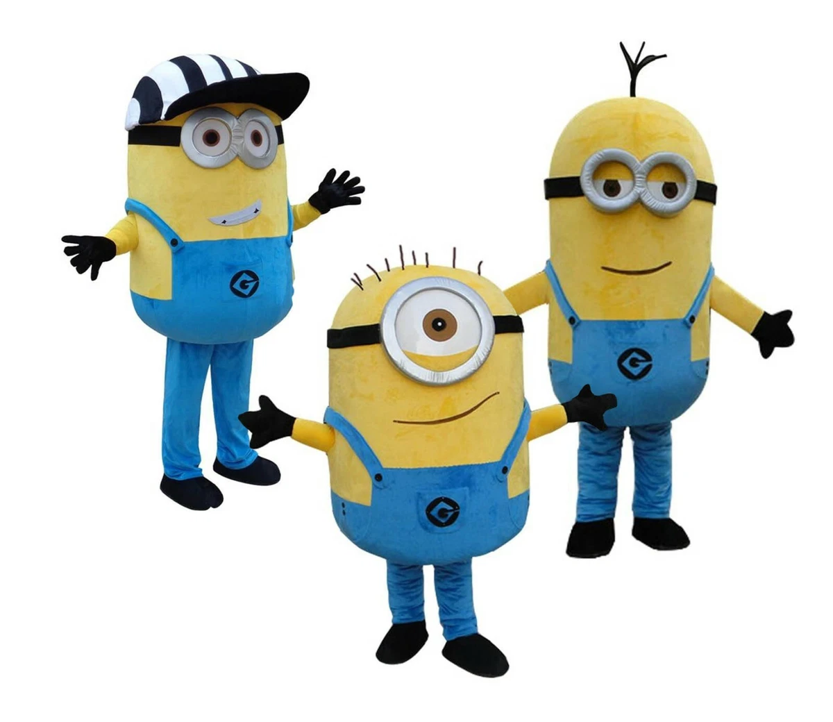 Mascotte Minions giallo due occhi copia professional per adulti costume  completo