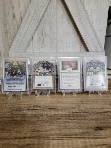 2022 LEAF DRAFT TRUE #1/1 TYLER BADIE TYLER GOODSON ZONOVAN KNIGHT AUTO SEALED - Picture 2 of 2