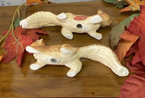 Vintage Large Squirrel S & P Shakers Dee Bee Co Japan Hand Painted w Labels - Picture 4 of 6