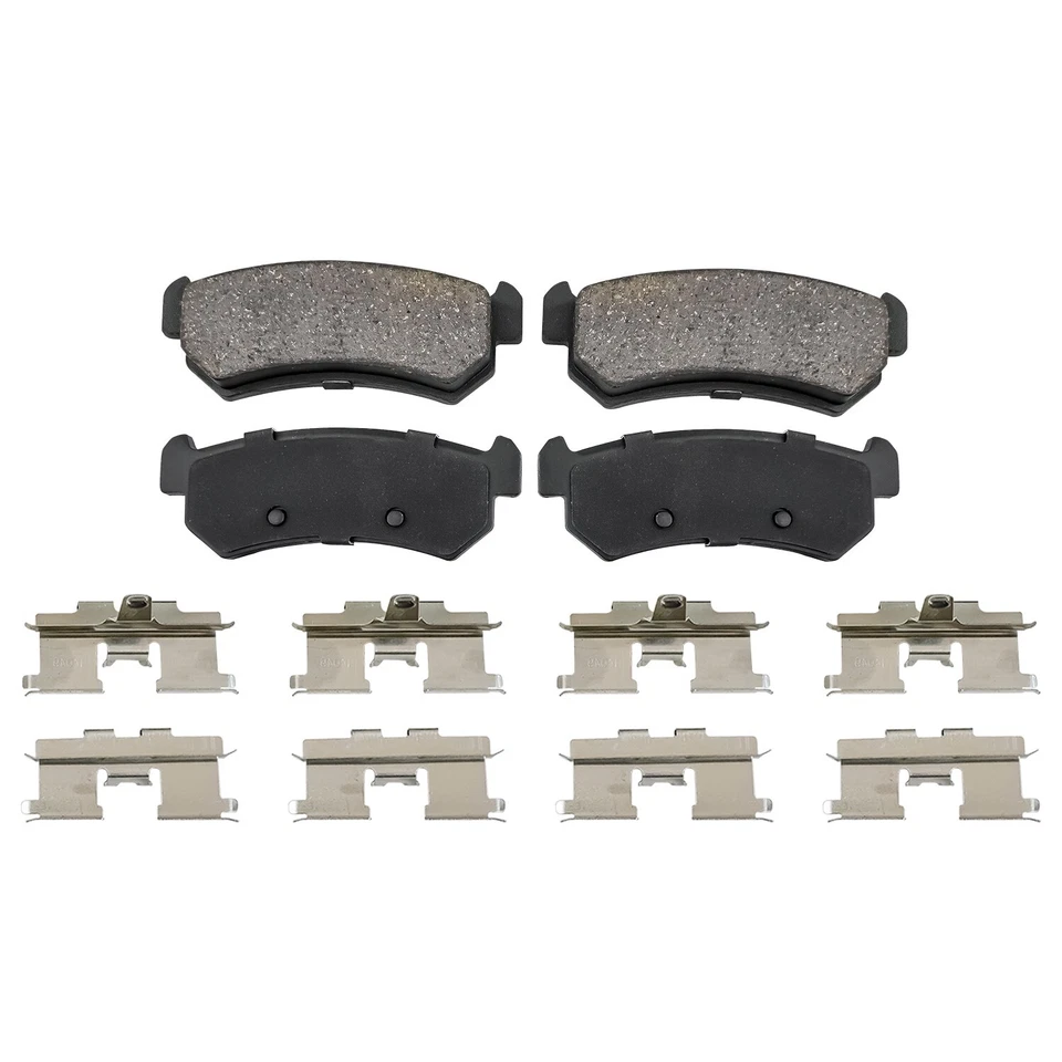 Rear Ceramic Brake Pads w/ Hardware for 2004 2005 2006 Chevy Optra Suzuki Reno - Image 3 of 4