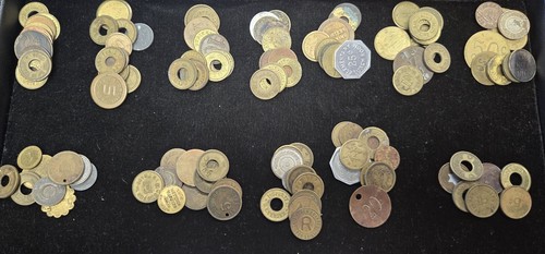 117 Vintage Mixed and some duplicates Trade Tokens