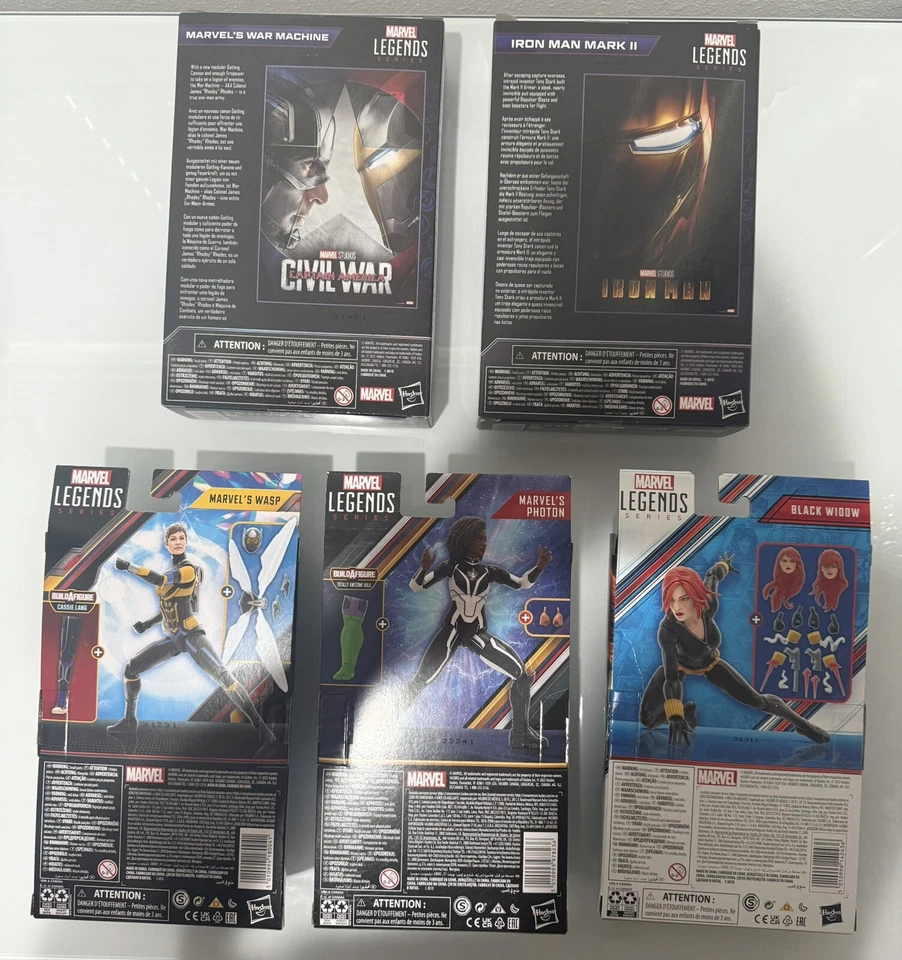 Lote de 12 figuras de acción surtidas de 6" de Marvel Legends Iron Man Black Widow Foto 2 de 4