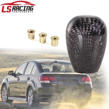 Jdm Universal Black Carbon Fiber Automatic Car Gear Shift Knob Shifter 5 6 Speed
