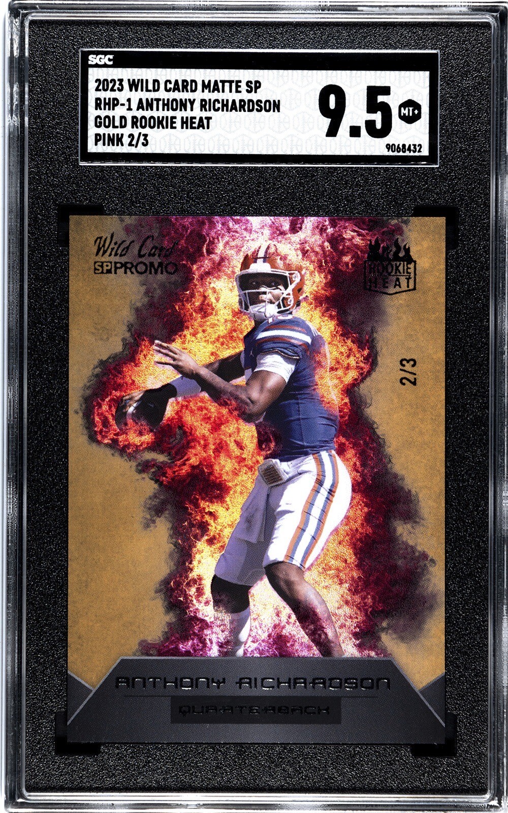 Anthony Richardson Wild Card National Matte Black Rookie Heat #RHN1 Gold