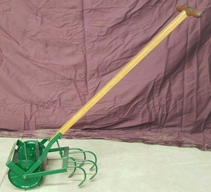 🔴 Vintage Antique Hand Push Garden Tiller Cultivator Plow Claw ~ Very