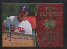 2007 UD Exquisite Rookie Signatures Justin Morneau RC Rookie AUTO 7/15