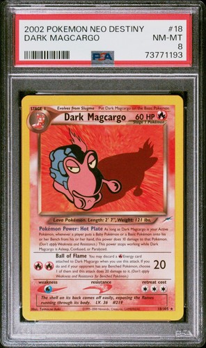 Dark Magcargo (1st Edition) graded PSA 8 for sale on eBay
