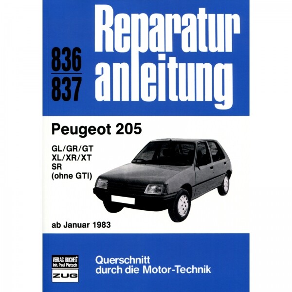 Thumbnail - Peugeot 205 Benziner-modelle 01.1983-1998 Reparaturanleitung Bucheli