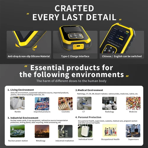 Portable LCD Nuclear Radiation Detector GM Geiger Counter β/γ/X-Ray Dosimeter - Bild 14 von 15