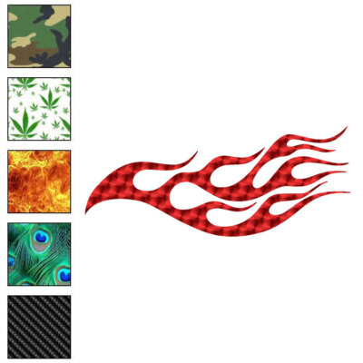 Fire Sticker Pattern Flames Fire, Vinyl Decal Sticker, 40 Patterns & 3 Sizes, #7356 | eBay