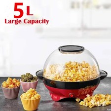 Automatic Popcorn Maker Pop Corn Machine Snacks Maker Great for Home Party 5L