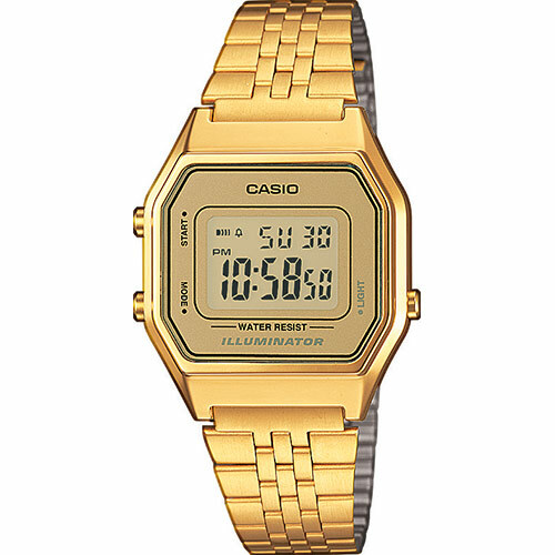 Casio Digital Watch Womens Vintage Iconic 680 WEGA - 9er yellow plated |  eBay
