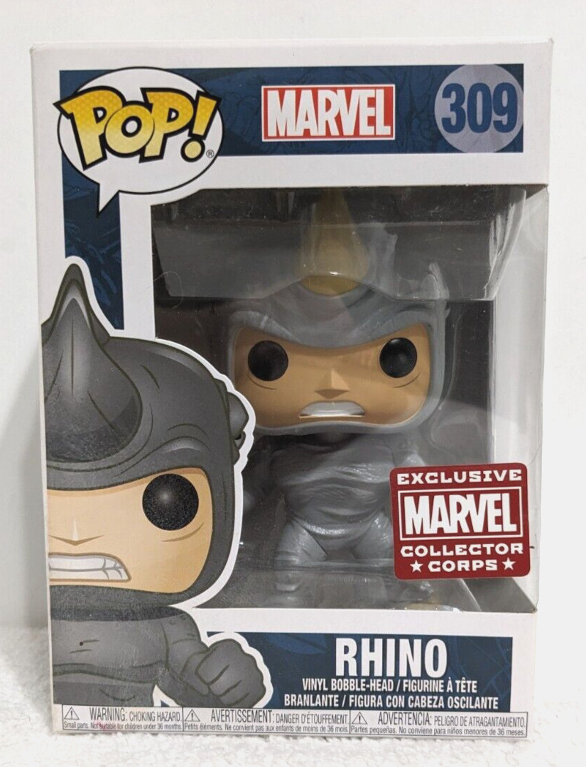 Funko Pop! Rhino 309 Exclusive Marvel Collector Corps New!