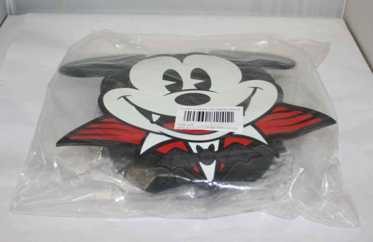 Factory 55 - VAMPIRE MICKEY MOUSE Purse + Interchangeable Ears (Glow in Dark) ?JUST IN? Vampire Mickey Big Face Tote Bag ?? $85 • WDW  main image 4