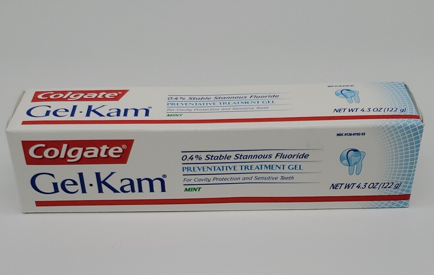 COLGATE 4 3oz Gel Kam Mint Flavor Fluoride Preventive Treatment Gel NOS 