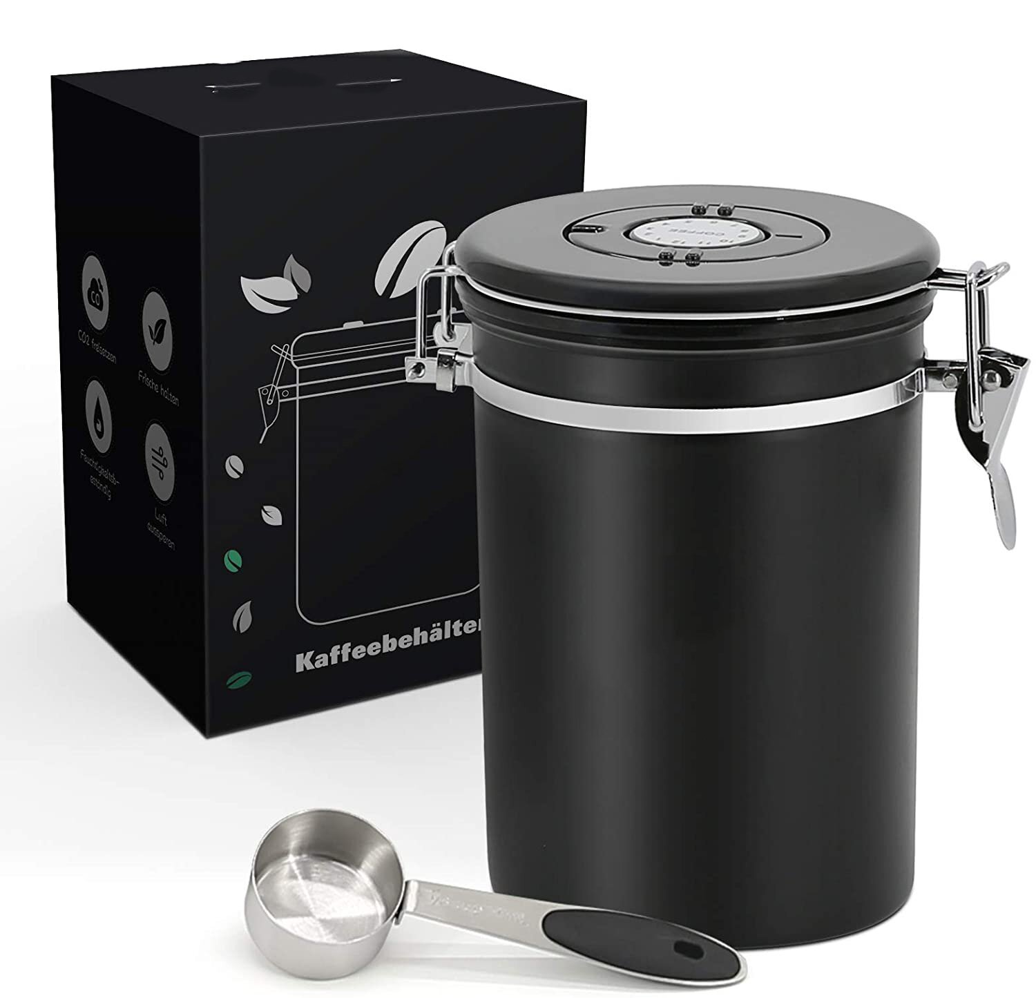 Edelstahl Kaffee Behälter - Kompakter Kaffee Kanister Für Frische Bohnen