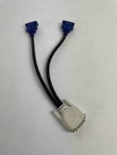 2 Way DVI to VGA Splitter Cable Adapter Cable Cord Monitor PC Computer