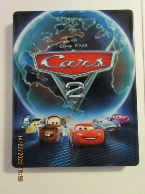 CARS 2 Blu-Ray DVD Steelbook Embossed Region Free Disney 4 Disc