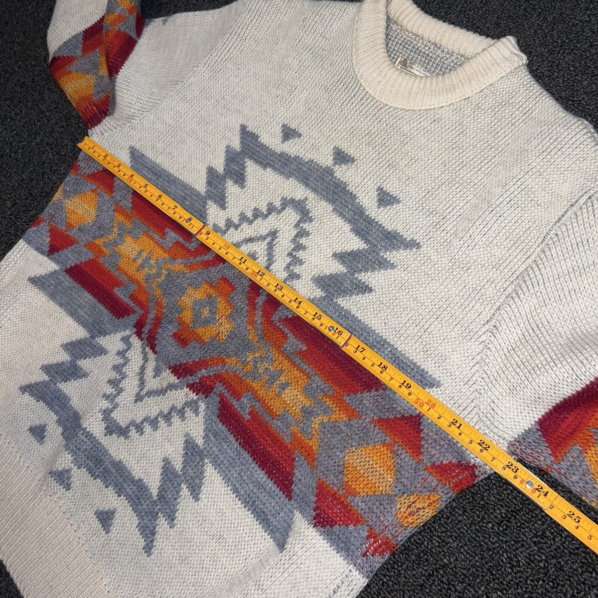 VTG 70s Pendleton Western Wear Aztec Wool Chief Joseph Knit