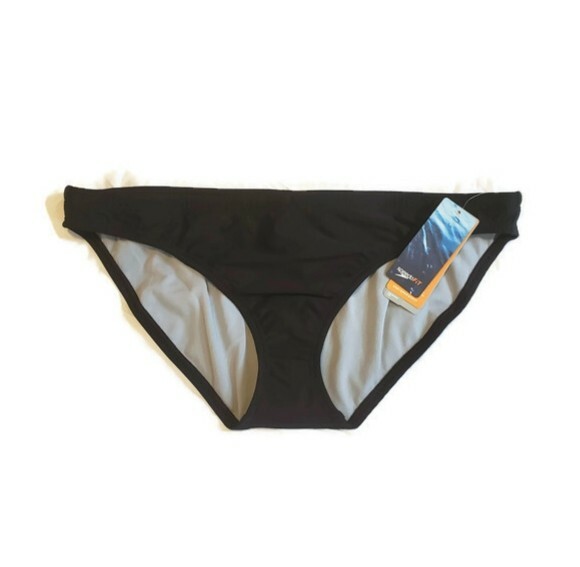black hipster swim bottoms