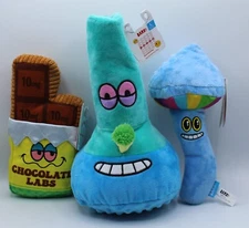 3x Bark Box 420 Lot Bongo, Dank Chocolate, Zoomie Shroomie  M-XL Plush Dog Toys